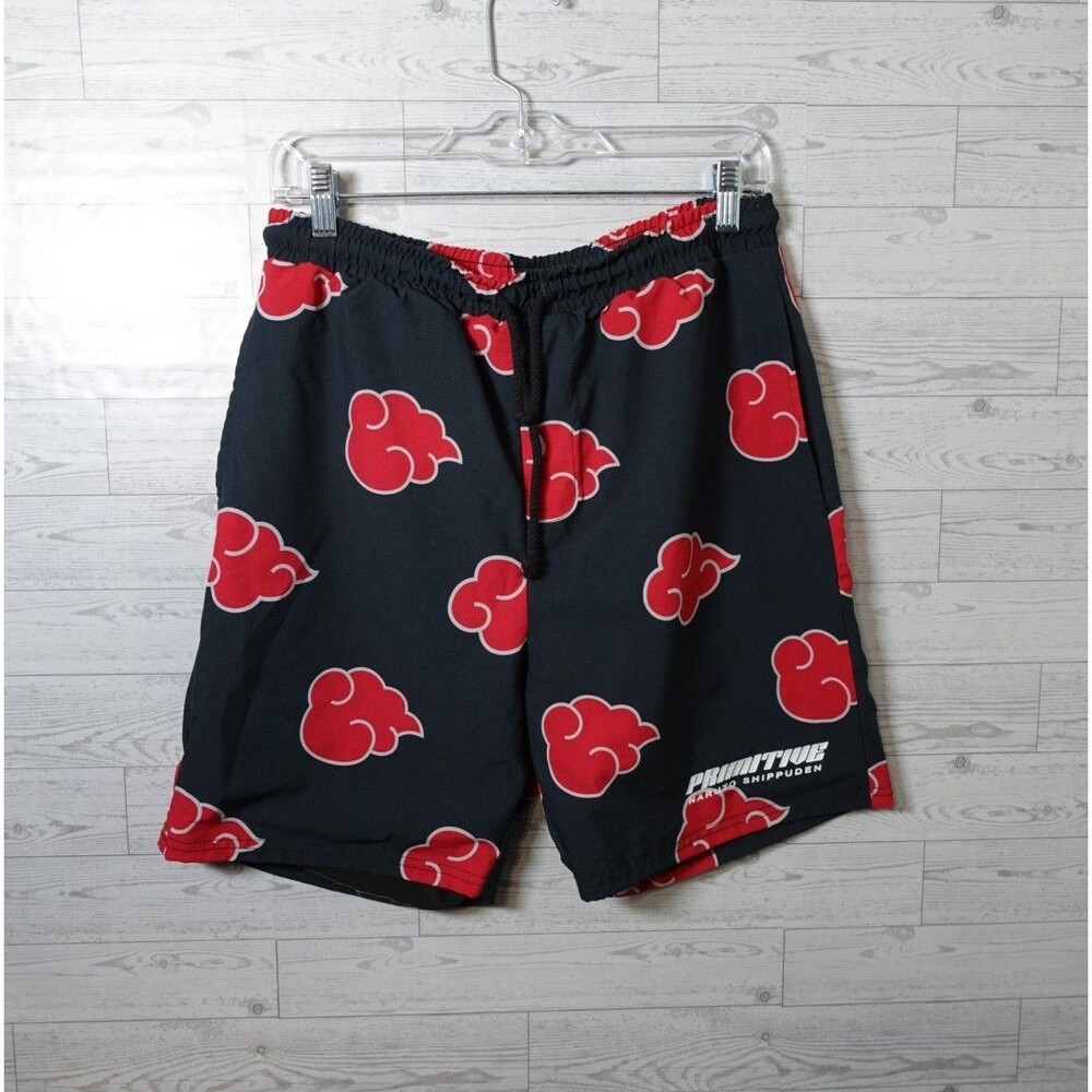 Primitive Naruto Shippuden Akatsuki Cloud Shorts Men’s Medium Black Red